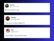 Stills of fans' reactions to the first look post (Images Via Twitter)